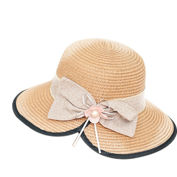 Дамска лятна шапка с панделка в няколко цвята