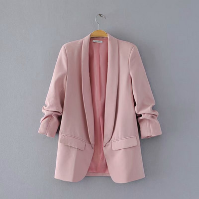 Geaca lunga dama cu maneci 7/8 in mai multe culori