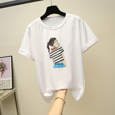 Tricou casual dama cu aplicatie in diferite culori