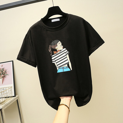 Tricou casual dama cu aplicatie in diferite culori