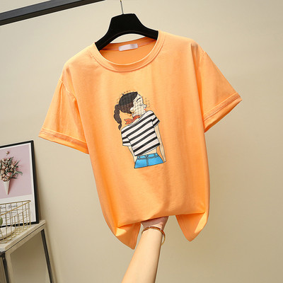 Tricou casual dama cu aplicatie in diferite culori