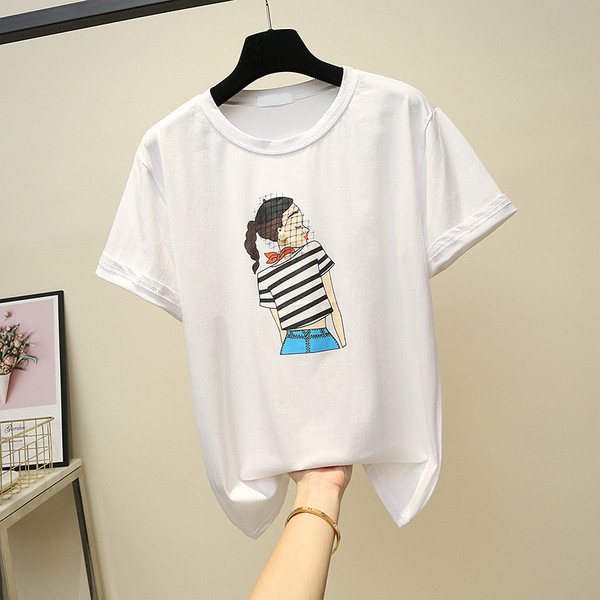 Tricou casual dama cu aplicatie in diferite culori