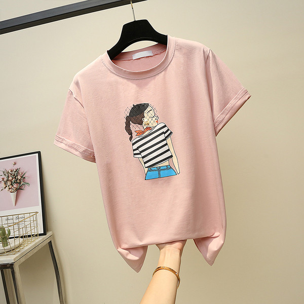 Tricou casual dama cu aplicatie in diferite culori