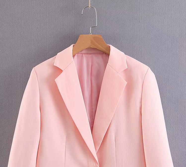 Дамско сако с дълъг ръкав в розов цвят
