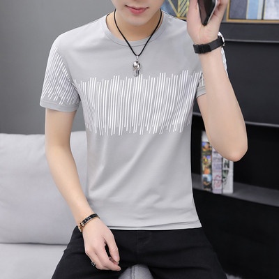 Tricou bărbătesc în patru culori cu decolteu O