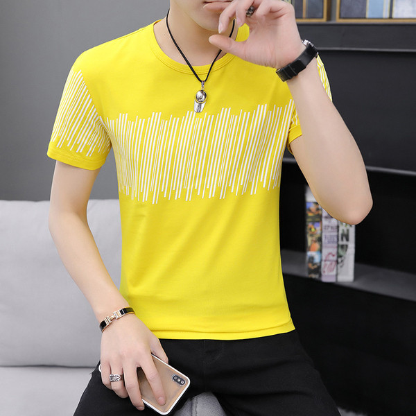 Tricou bărbătesc în patru culori cu decolteu O