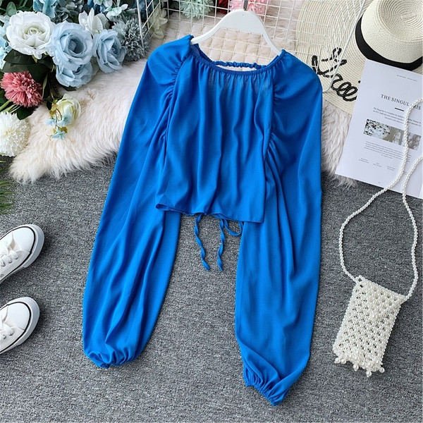 Bluză de damă modernă cu mâneci lungi și spate gol cu cravate