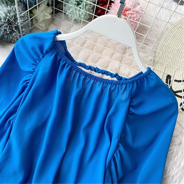 Bluză de damă modernă cu mâneci lungi și spate gol cu cravate