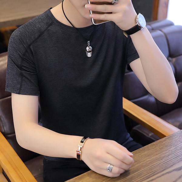 Tricou casual barbatesc in mai multe culori cu decolteu O