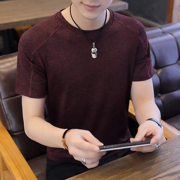 Tricou casual barbatesc in mai multe culori cu decolteu O