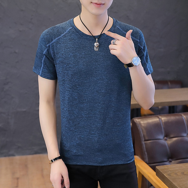 Tricou casual barbatesc in mai multe culori cu decolteu O