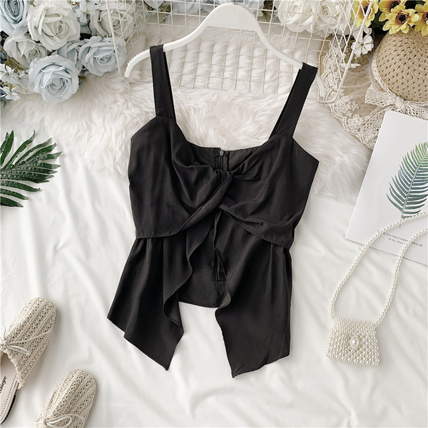 Maieu casual dama cu bretele largi si fermoar in mai multe culori