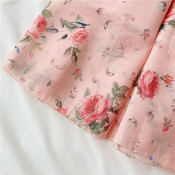 Rochie moderna de dama cu imprimeu color si maneci scurte