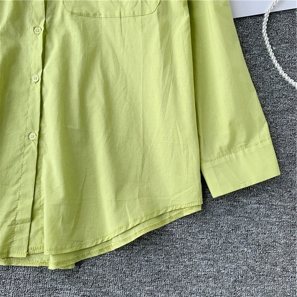 Ежедневна дамска риза с надпис и джоб в три цвята