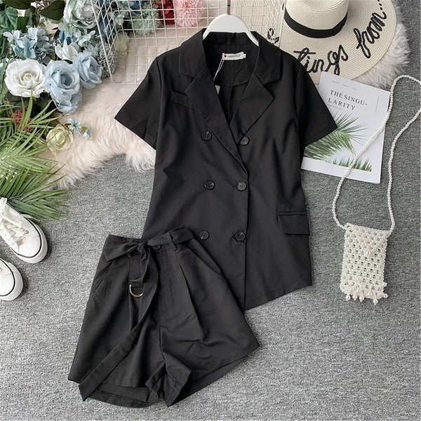 Set de damă de zi cu zi în gri și negru în două părți