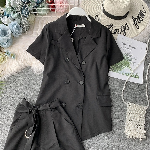 Set de damă de zi cu zi în gri și negru în două părți