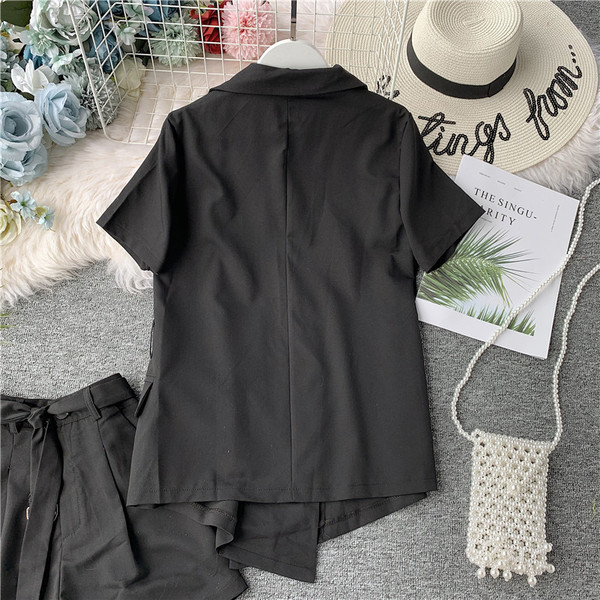 Set de damă de zi cu zi în gri și negru în două părți