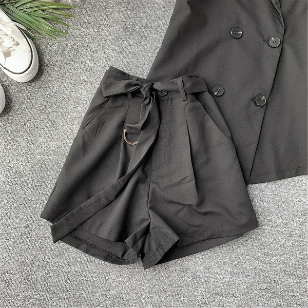 Set de damă de zi cu zi în gri și negru în două părți