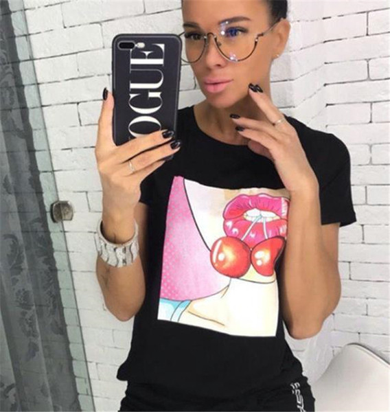 Tricou casual dama cu imprimeu in alb, negru si gri