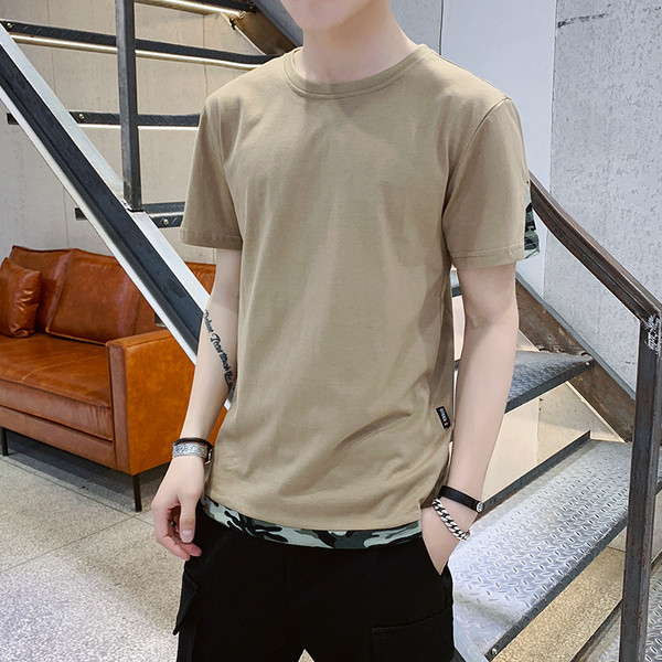 Tricou casual pentru bărbați cu decolteu O în patru culori