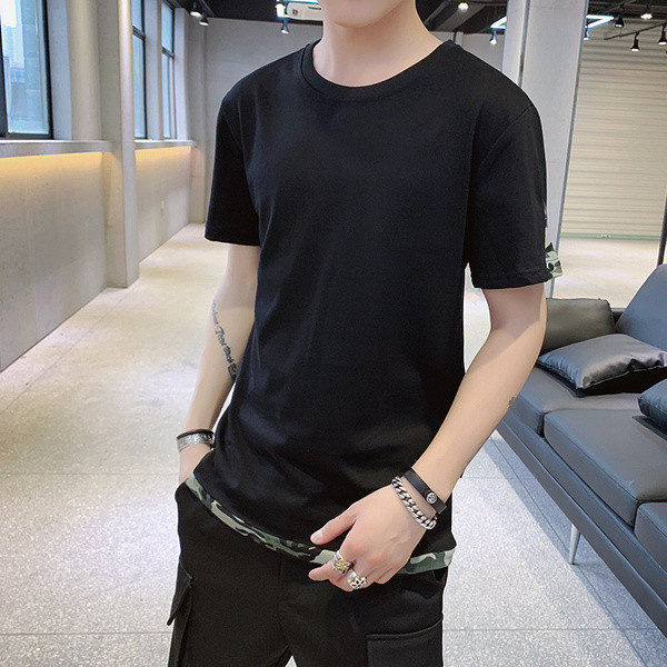 Tricou casual pentru bărbați cu decolteu O în patru culori