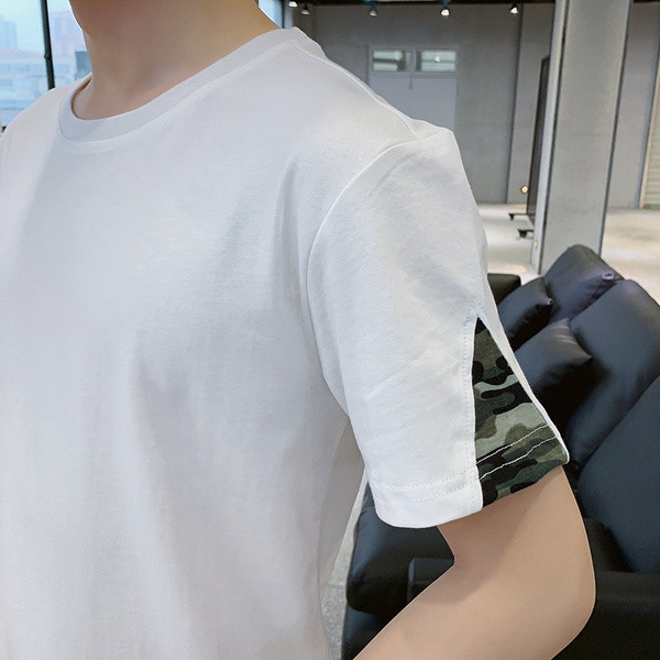 Tricou casual pentru bărbați cu decolteu O în patru culori