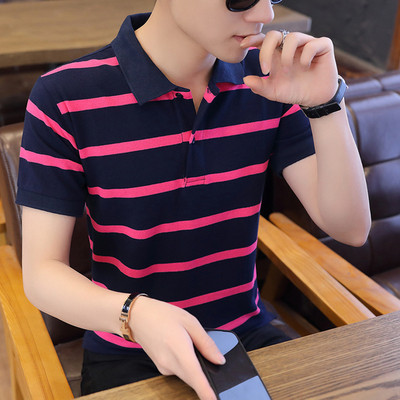 Tricou barbatesc model nou in doua culori cu guler si nasturi