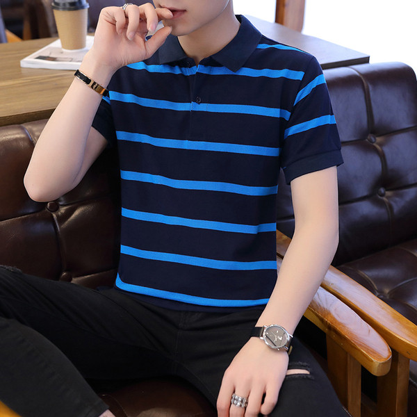 Tricou barbatesc model nou in doua culori cu guler si nasturi