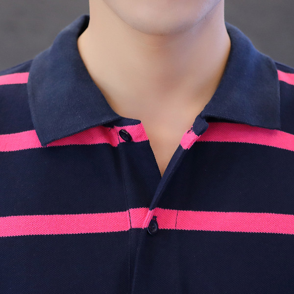 Tricou barbatesc model nou in doua culori cu guler si nasturi