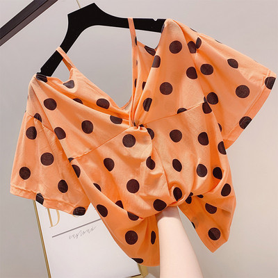 Bluza de dama model lat cu puncte in trei culori