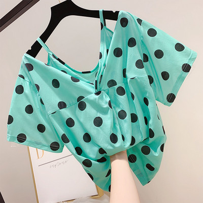 Bluza de dama model lat cu puncte in trei culori