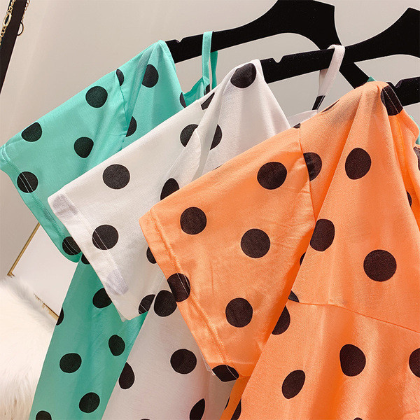 Bluza de dama model lat cu puncte in trei culori