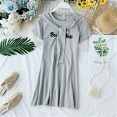 Rochie casual de dama cu maneci scurte si imprimeu in trei culori