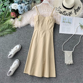 Rochie casual de dama cu bretele subtiri in trei culori