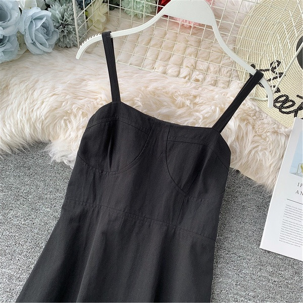 Rochie casual de dama cu bretele subtiri in trei culori