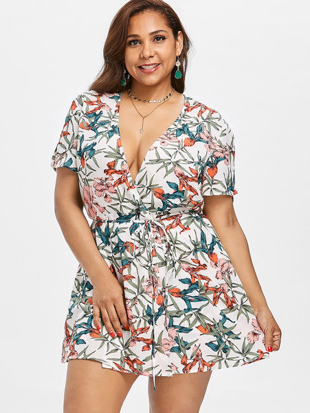 Salopeta de dama pana la 5XL cu model floral