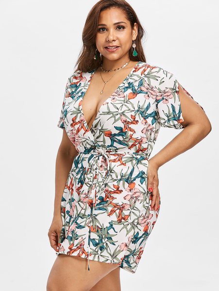 Salopeta de dama pana la 5XL cu model floral