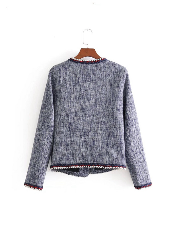 Geaca eleganta de dama cu maneci lungi si buzunare de culoare gri