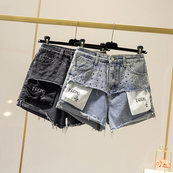 Blugi de dama moderni cu element metalic si talie inalta in doua culori