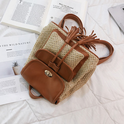 Rucsac de damă de zi cu zi cu buzunar frontal în trei culori