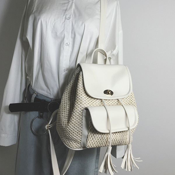 Rucsac de damă de zi cu zi cu buzunar frontal în trei culori