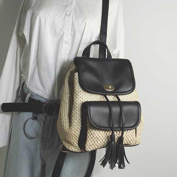 Rucsac de damă de zi cu zi cu buzunar frontal în trei culori