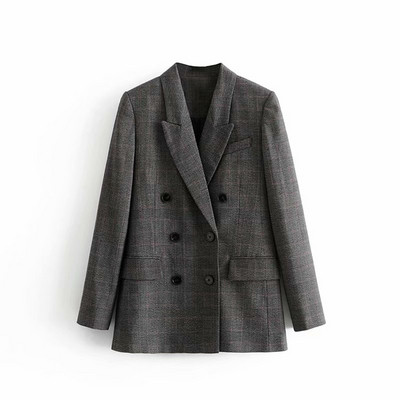 Geaca lunga eleganta cu maneci lungi si buzunare gri