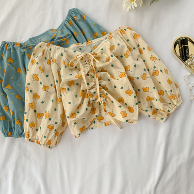 Bluza de dama moderna cu cravate in trei culori