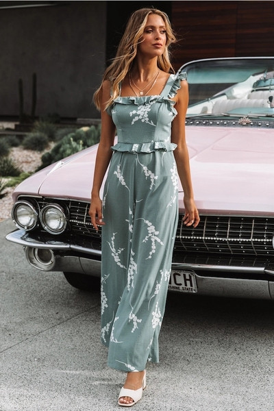 Κομψό πράσινο γυναικείο φόρεμα με φερμουάρ