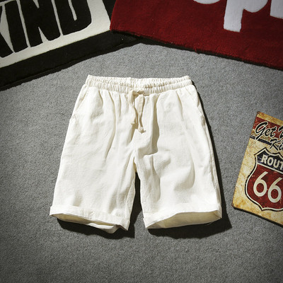 Pantaloni casual barbati 3/4 cu cravate si buzunar in mai multe culori