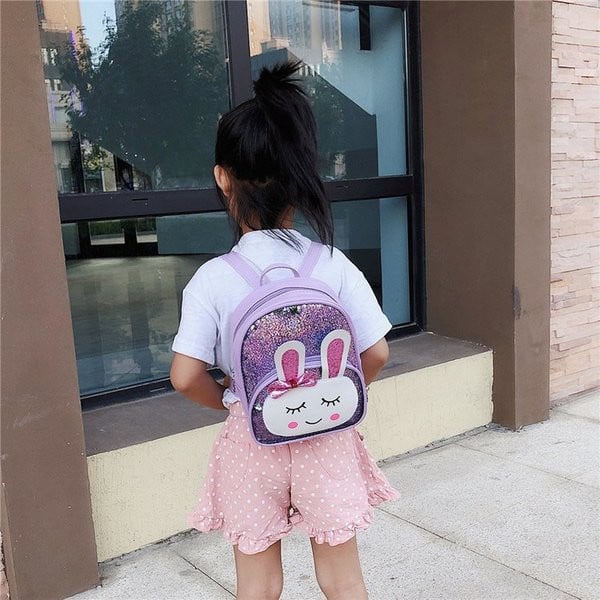 Модерна детска раница за момичета с пайети в няколко цвята