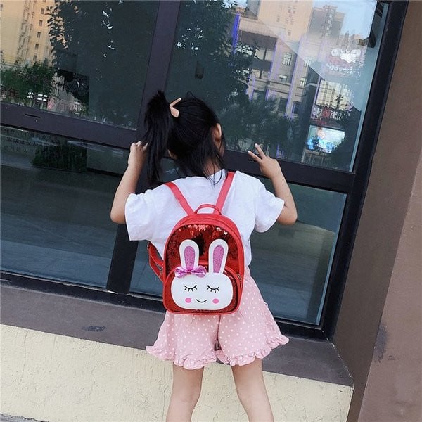 Модерна детска раница за момичета с пайети в няколко цвята