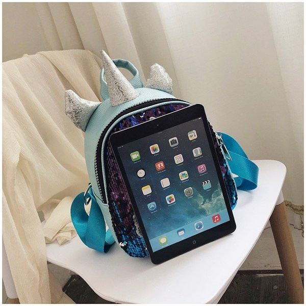 Rucsac pentru copii cu decor 3D si paiete in mai multe culori