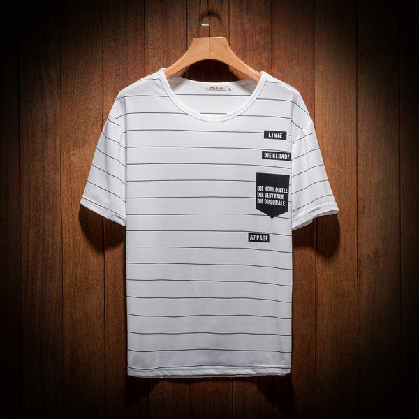 Bluză casual bărbătească cu mâneci scurte și imprimeu în două culori